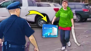 he STOLE a PS4 from GameStop.. (BIG MISTAKE)