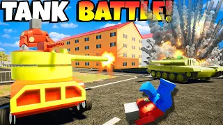 Massive Tank Battle in The City in Brick Rigs!