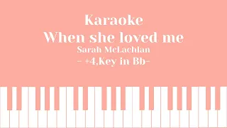 When she loved me / KARAOKE /+4, Key in Bb