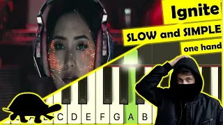alan walker and k-391 - ignite - piano tutorial - slow easy
