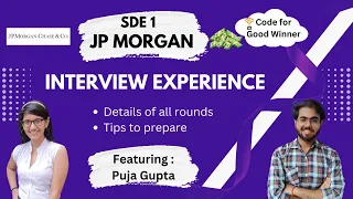 JP Morgan & Chase Interview Experience | SDE |Winner Code For Good 2022 | #cfg2022| #placement #2023