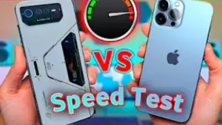 ROG Phone 6 Pro vs iPhone 13 Pro Max Speed Test - Which is faster?(@timetotechreviews )