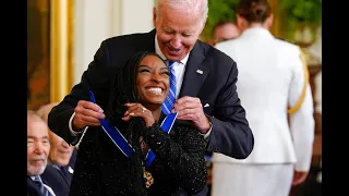 LIVE: Biden awards Presidential Medal of Freedom to Simone Biles, John McCain, and others