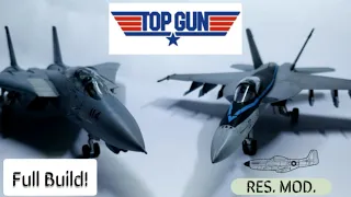 Full Build Mavericks Top Gun F-14A Tomcat | FA-18E Super Hornet | 1:48 Scale Revell TOPGUNscalemodel