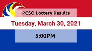 2D Lotto 3D Lotto Results Today Tuesday, March 30, 2021 5PM PCSO