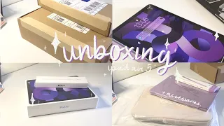 Unboxing IPad Air 5📦[Purple] & Apple pencil (2nd Generation) + accessories💜🐇🍬