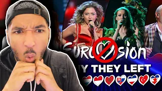 American FIRST REACTION to WHY THESE COUNTRIES LEFT EUROVISION (Eurovision Facts)