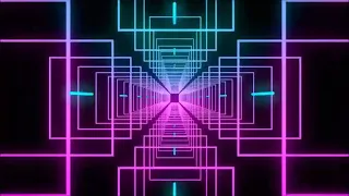 4K VJ Loop. Flight in abstract sci-fi neon tunnel, Background Meditation Music