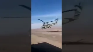 Syrian Air Force Mi 24P  escort convoy