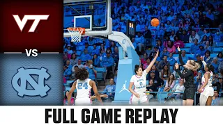 Virginia Tech vs. North Carolina Full Game Replay | 2023-24 ACC Women's Basketball