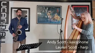 Casadh an tSúgáin for tenor saxophone and lever harp