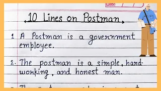 10 Line Essay On Postman in English | Essay On Postman | Postman Essay | The Postman |