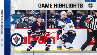 Blues @ Jets 11/9/21 | NHL Highlights