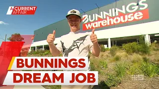 'Even if it's 2 hours' work': Man's dream to work at Bunnings | A Current Affair