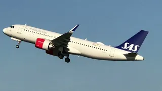 Scandinavian Airlines Airbus A320neo take off at Dublin Airport