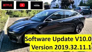 Tesla Model 3 Software Update V10 (2019.32.11.1): Installationsdetails, Größe und Features