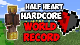 WORLD RECORD Minecraft Speedrun on HALF A HEART in HARDCORE [14:25] (FWR)