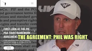 Phil Mickelson was right about the LEAKED PGA Tour and LIV Golf FRAMEWORK AGREEMENT…