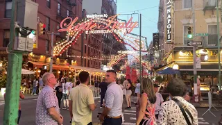 Walking Mulberry Street Little Italy New York City