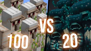 100 IRON GOLEMÓW vs 20 WARDENÓW w MINECRAFT!