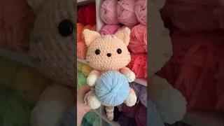 crochet a cat plush with me 🐱 #crochet #amigurumi