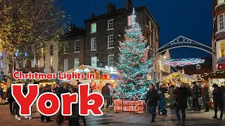 York At Christmas! 🎄【4K】| City Centre Walk 2021