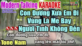 LK Con Đường Xưa Em Đi Modern Talking Karaoke Tone Nam - Karaoke Nhạc Sống Thanh Ngân