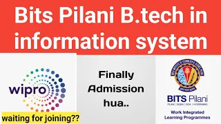 Wipro SIM Admission in BITS PILANI || BITS PILANI COURSE Details ||  Wipro Onboarding update