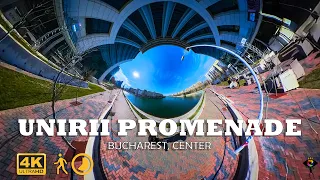 4k Walking Tour of UNIRII Promenade - Bucharest, Center | Winter & Summer | 🇷🇴