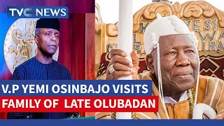 (VIDEO) Osinbajo Visits Family Of Late Olubadan