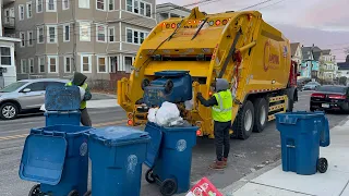 Capitol Waste Garbage Truck Packing Crazy Heavy Post Xmas Trash