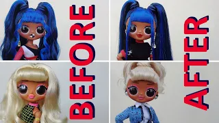 LOL OMG Doll make-over: BRAND NEW lips & adding baby hair