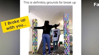 I AM DONE !! Most Instant Breakup | Guy Breaks up with girlfriend for kicking cups | Breakup Prank ?