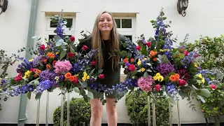 How To Make A Large Pedestal Arrangement// WEDDING FLOWERS// CHURCH FLOWERS