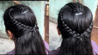 3minute hairstyle for long and short hair|hairstyle girl #cute hairstyle #hairstyle #girls