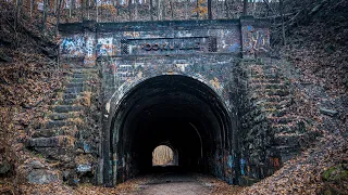 Exploring the Haunted Moonville Tunnel!