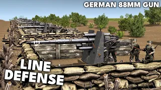 German "88mm Gun" LINE DEFENSE vs ALL FACTIONS | Gates of Hell Ostfront