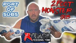 Ryback VS 2 Foot Monster Sub!