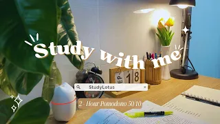 2 - HOUR STUDY WITH ME |  Morning song |  Deep focus music | Pomodoro 50/10 | Relaxing Lofi  | Day 8