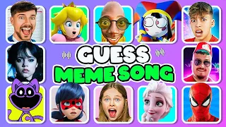 GUESS MEME & WHO'S SINGING 🎤🎵 🔥| Lay Lay, King Ferran, Salish Matter, MrBeast, Kung Fu Panda 4,Tenge