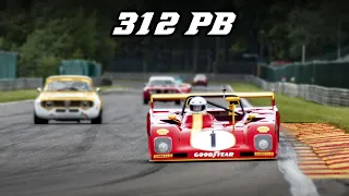Ferrari 312 PB | engine warm-up, flybys, downshifts