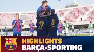 [HIGHLIGHTS] UEFA YOUTH LEAGUE: FC Barcelona – Sporting (1-1)