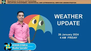 Public Weather Forecast issued at 4AM | January 26, 2024 - Friday