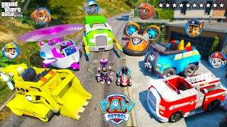 GTA 5 - Stealing PAW PATROL VEHICLES with Franklin! (Real Life Cars #59)