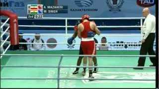 Heavy (91kg) SF - Mazaheri (IRI) vs Singh (IND) - 2012 AIBA Asian Olympic Qualifying Event