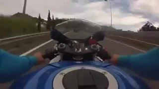 Super bike in high speed