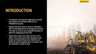 Ponsse Firefighting Equipment introduction Webinar