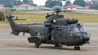 Acionamento, procedimentos pré decolagem + decolagem do Eurocopter EC 725 Caracal  (EB 5014)