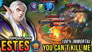 You Can't Kill Me!! Unkillable Estes 100% Teamfight Participation - Build Top 1 Global Estes ~ MLBB