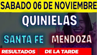 Resultados Quinielas Vespertinas de Santa Fe y Mendoza, Sábado 6 de Noviembre